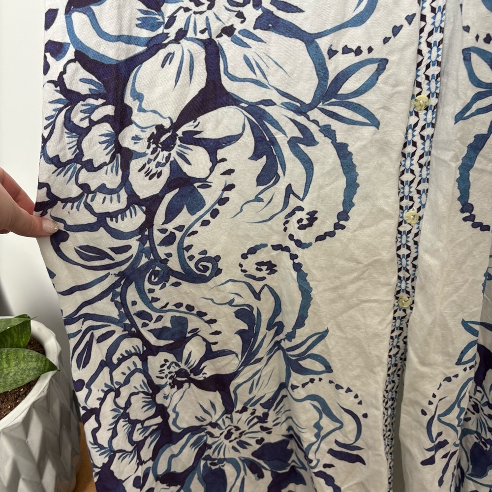 Anthropologie Maeve The Irene Linen Shirt Maxi Dress - Picture 9 of 14